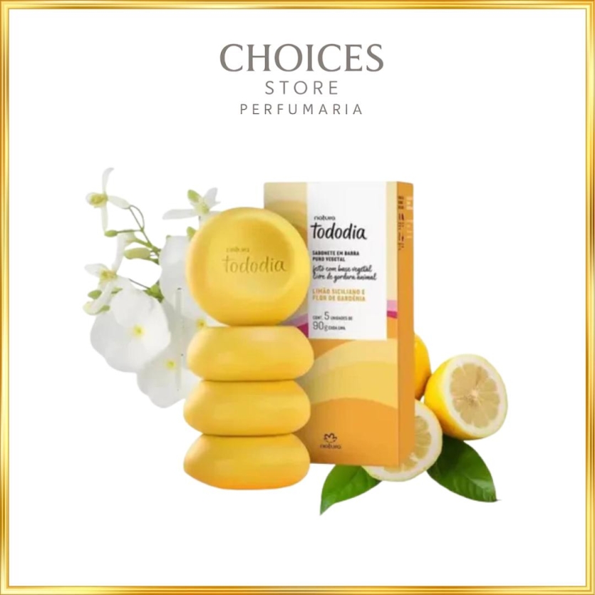 Sabonete em Barra Limão Siciliano e Flor de Gardênia Natura