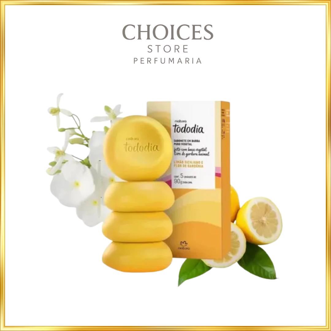 Sabonete em Barra Limão Siciliano e Flor de Gardênia Natura