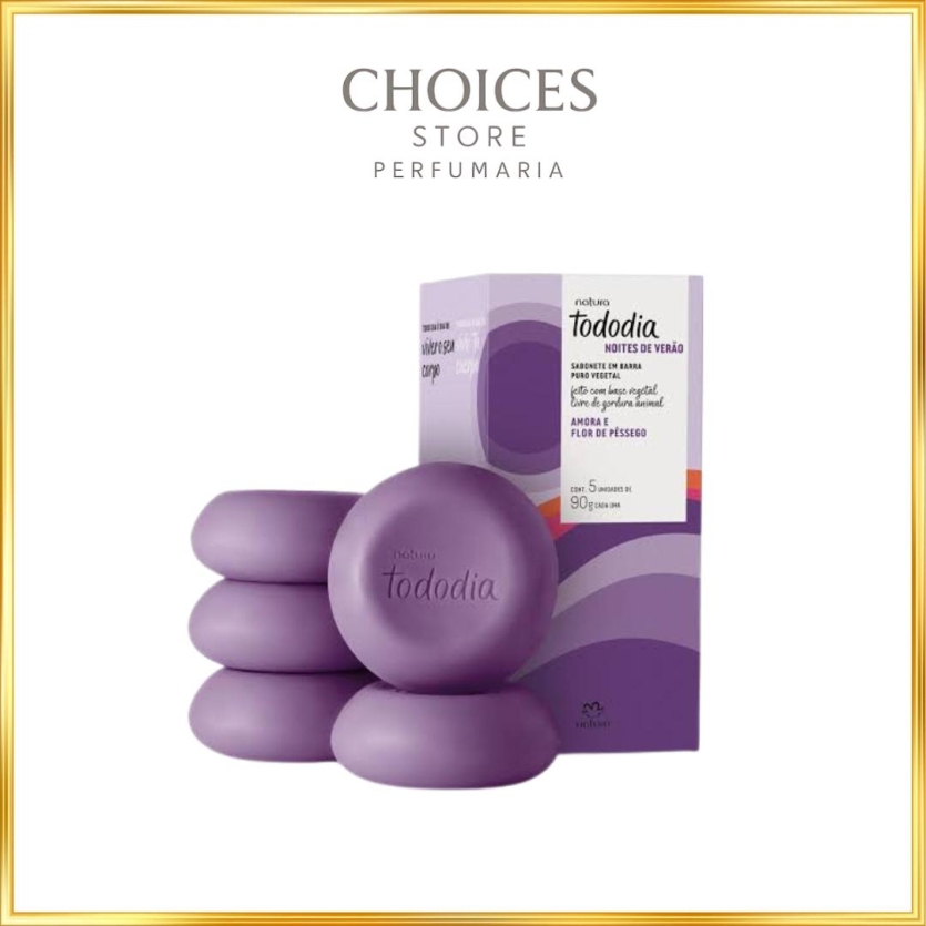 Sabonete em Barra Amora e Flor de Pêssego Natura