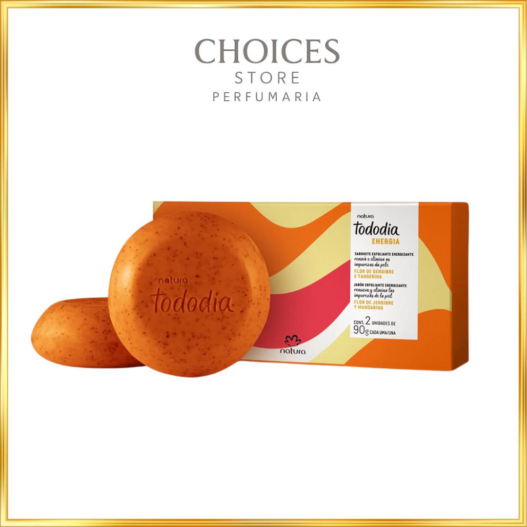 Sabonete em Barra Esfoliante Flor De Gengibre e Tangerina Natura